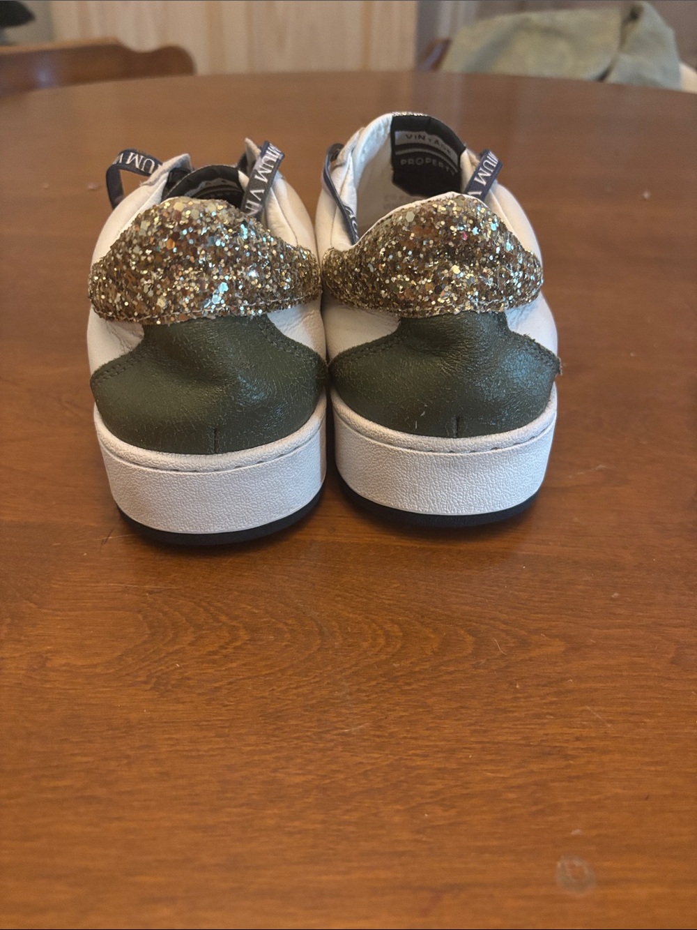 Vintage Havana Eileen Star Sneakers - White / Gold Glitter / Camo Accent Size 11 - Picture 5 of 10